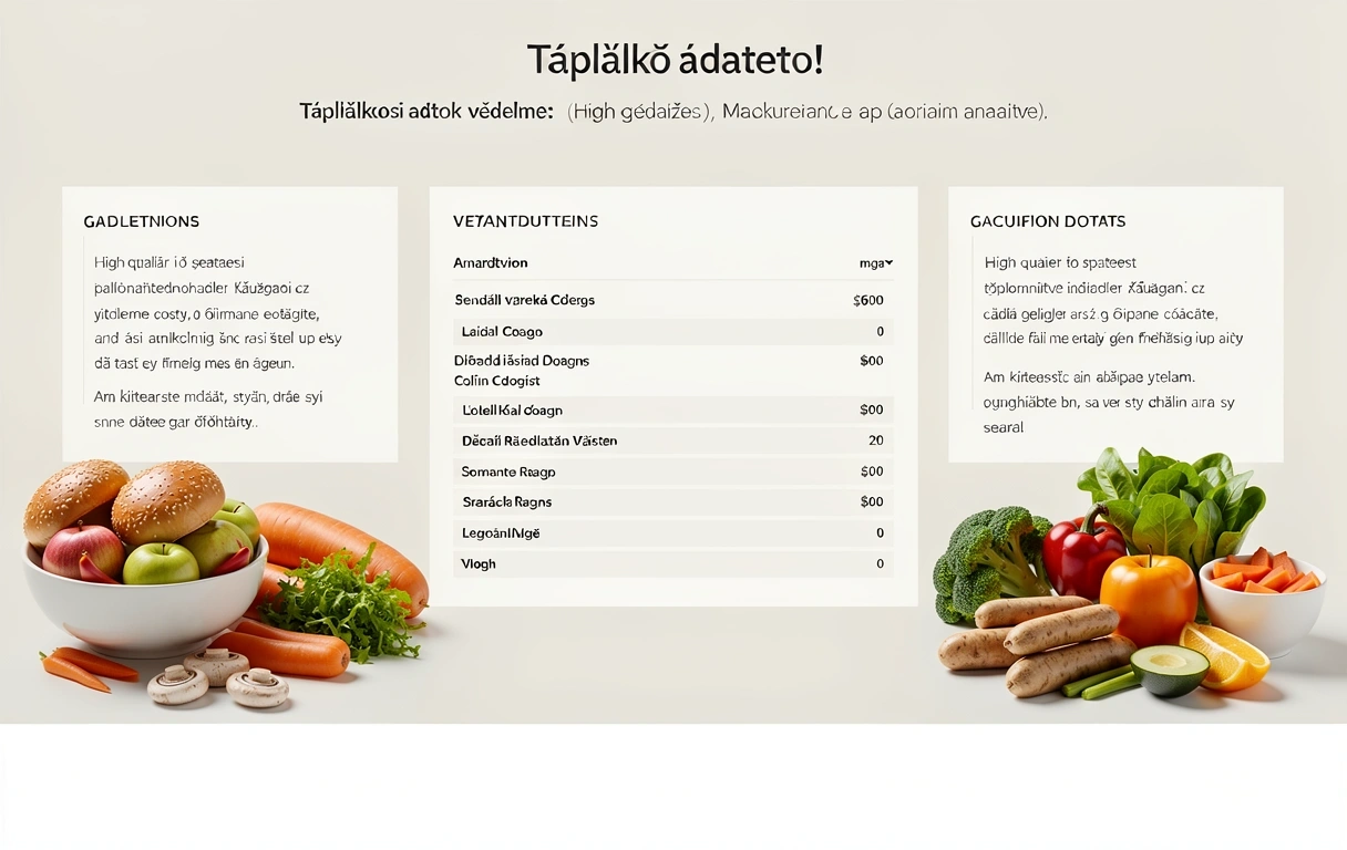 Táplálkozási adatok védelme